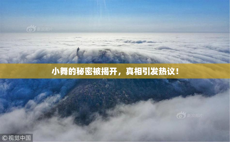 小舞的秘密被揭开，真相引发热议！