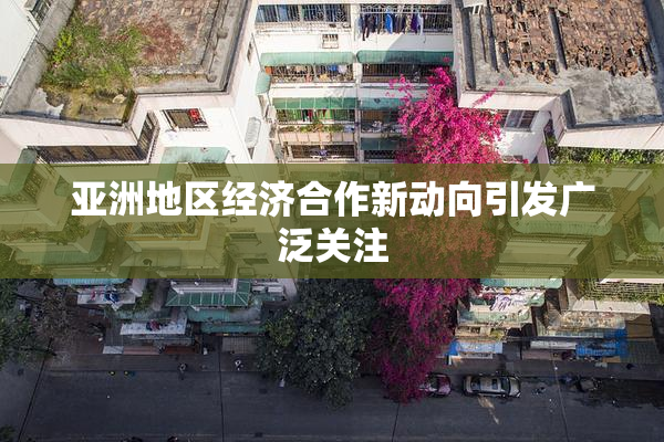 亚洲地区经济合作新动向引发广泛关注