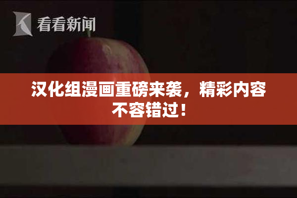 汉化组漫画重磅来袭，精彩内容不容错过！