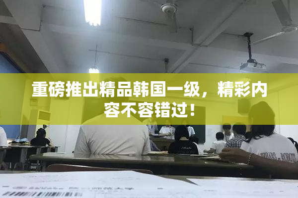重磅推出精品韩国一级，精彩内容不容错过！