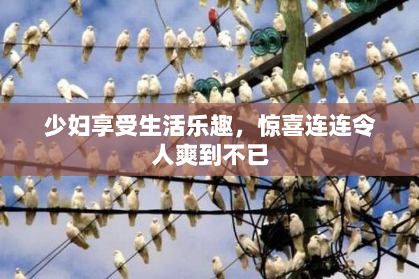 少妇享受生活乐趣，惊喜连连令人爽到不已
