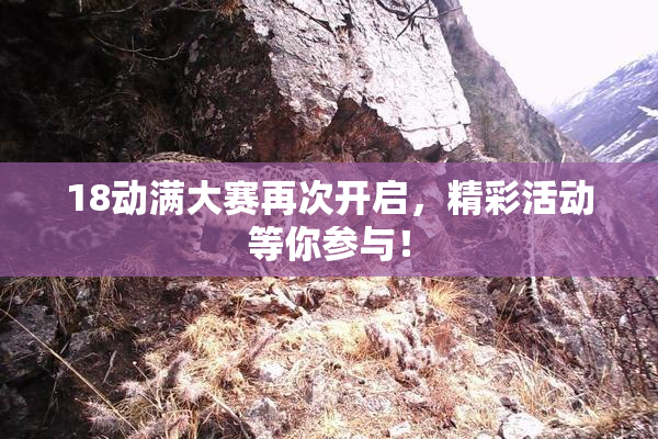 18动满大赛再次开启，精彩活动等你参与！