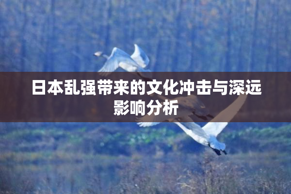 日本乱强带来的文化冲击与深远影响分析