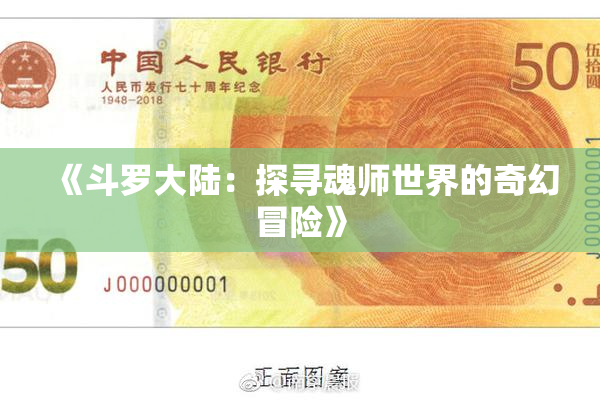 《斗罗大陆：探寻魂师世界的奇幻冒险》