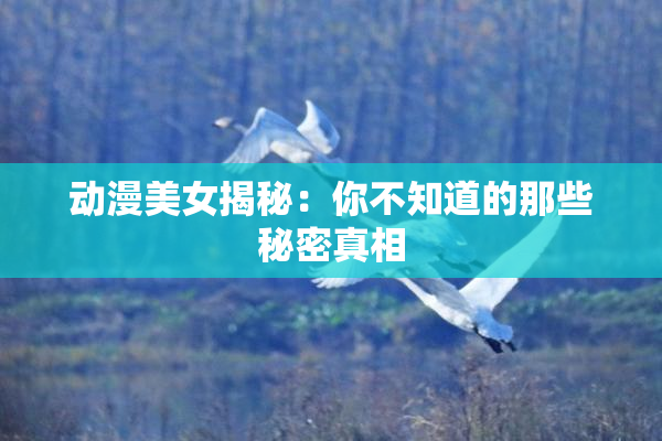动漫美女揭秘：你不知道的那些秘密真相