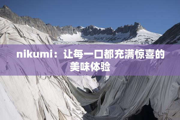 nikumi：让每一口都充满惊喜的美味体验