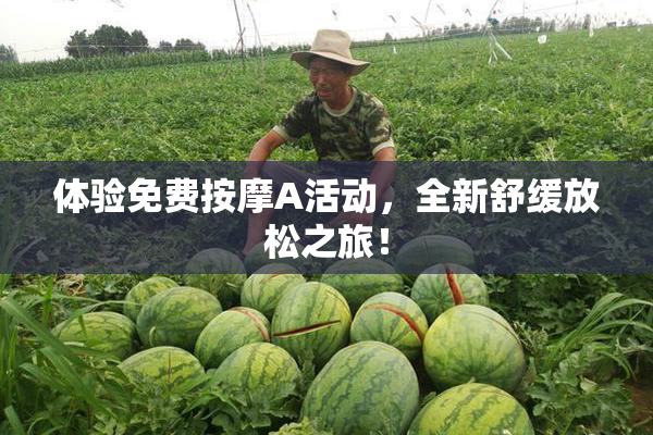 体验免费按摩A活动，全新舒缓放松之旅！