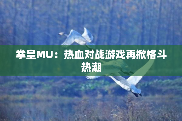 拳皇MU：热血对战游戏再掀格斗热潮