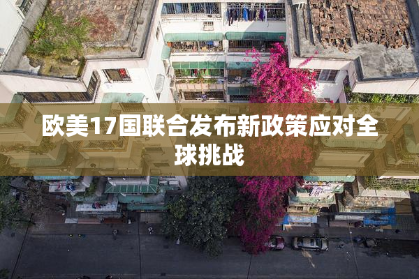欧美17国联合发布新政策应对全球挑战