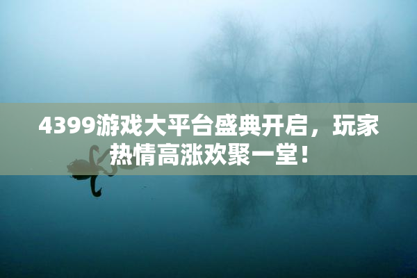 4399游戏大平台盛典开启，玩家热情高涨欢聚一堂！