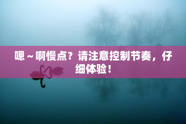嗯～啊慢点？请注意控制节奏，仔细体验！