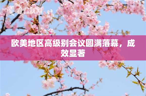 欧美地区高级别会议圆满落幕，成效显著
