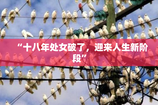 “十八年处女破了，迎来人生新阶段”