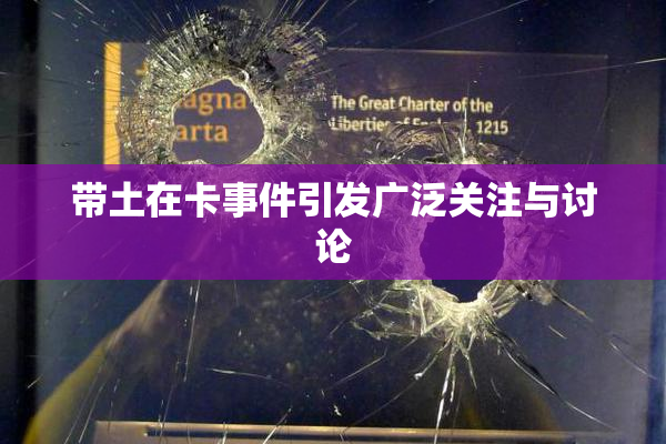 带土在卡事件引发广泛关注与讨论