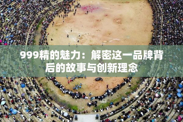 999精的魅力：解密这一品牌背后的故事与创新理念