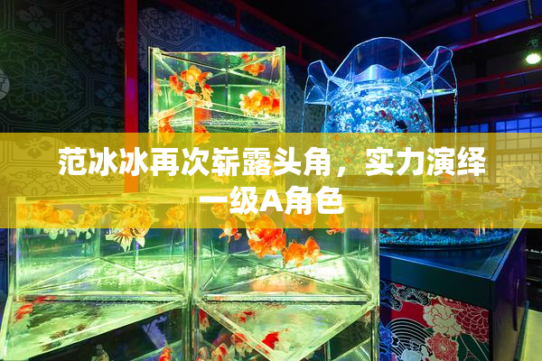范冰冰再次崭露头角，实力演绎一级A角色