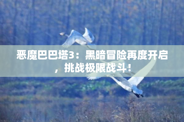 恶魔巴巴塔3：黑暗冒险再度开启，挑战极限战斗！