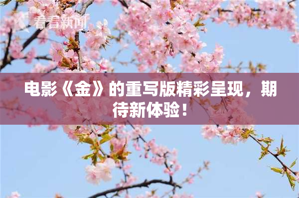电影《金》的重写版精彩呈现，期待新体验！