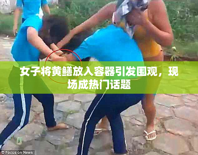 女子将黄鳝放入容器引发围观，现场成热门话题