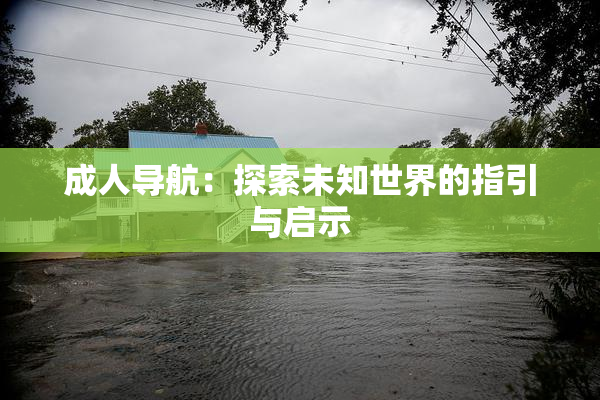 成人导航：探索未知世界的指引与启示