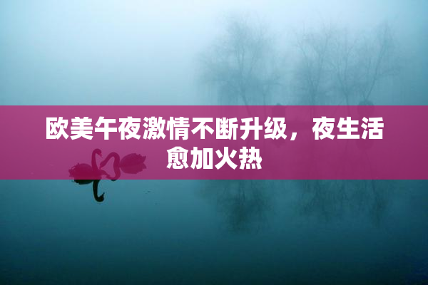 欧美午夜激情不断升级，夜生活愈加火热