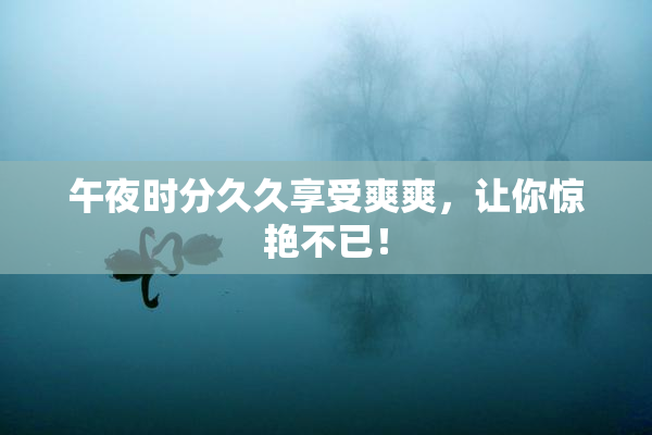 午夜时分久久享受爽爽，让你惊艳不已！