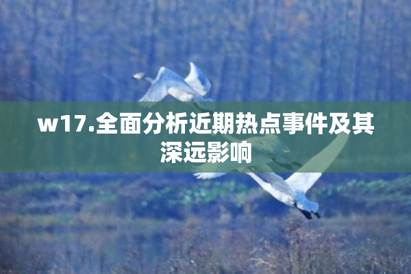 w17.全面分析近期热点事件及其深远影响