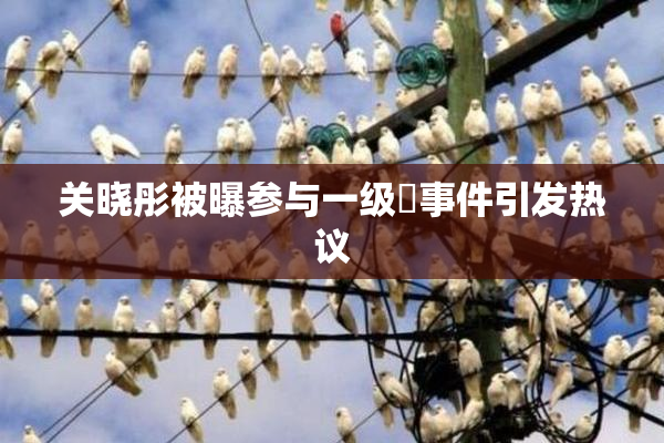 关晓彤被曝参与一级婬事件引发热议