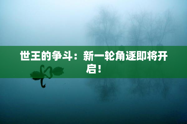 世王的争斗：新一轮角逐即将开启！