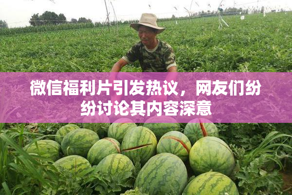微信福利片引发热议，网友们纷纷讨论其内容深意