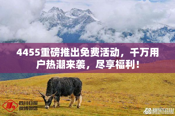 4455重磅推出免费活动，千万用户热潮来袭，尽享福利！