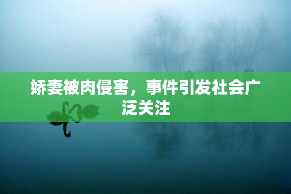 娇妻被肉侵害，事件引发社会广泛关注
