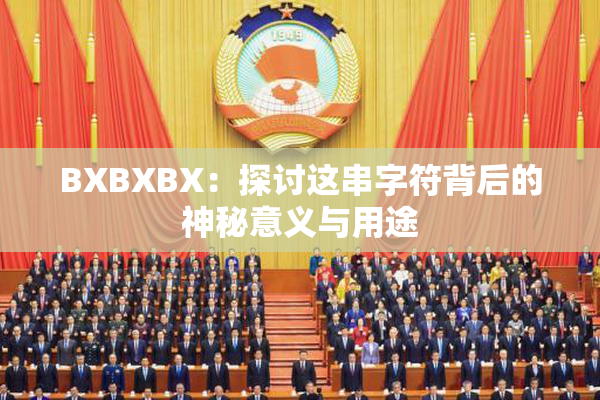 BXBXBX：探讨这串字符背后的神秘意义与用途