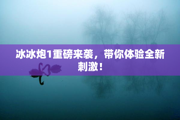 冰冰炮1重磅来袭，带你体验全新刺激！