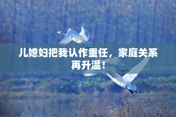 儿媳妇把我认作重任，家庭关系再升温！