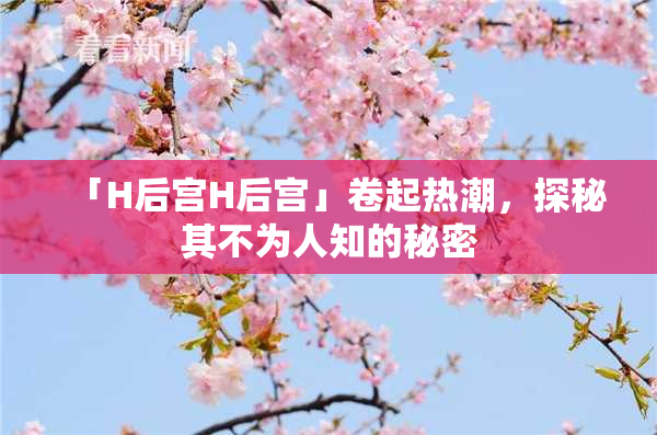 「H后宫H后宫」卷起热潮，探秘其不为人知的秘密