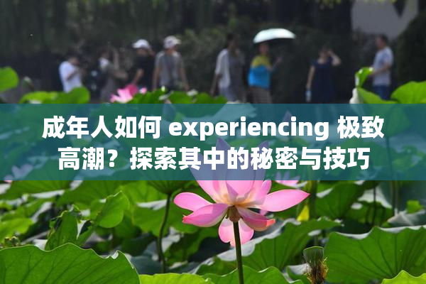成年人如何 experiencing 极致高潮？探索其中的秘密与技巧