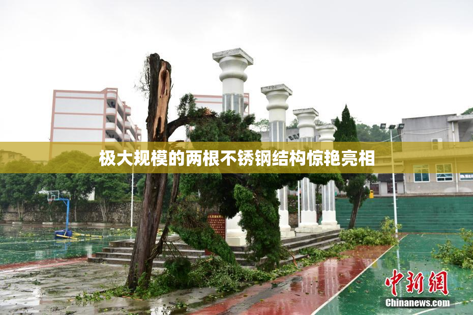 极大规模的两根不锈钢结构惊艳亮相