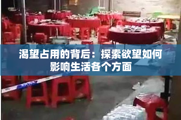 渴望占用的背后：探索欲望如何影响生活各个方面
