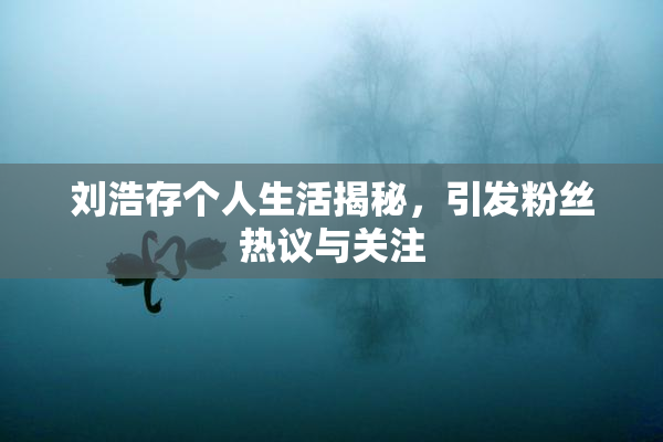 刘浩存个人生活揭秘，引发粉丝热议与关注