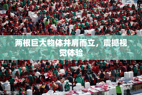 两根巨大物体并肩而立，震撼视觉体验