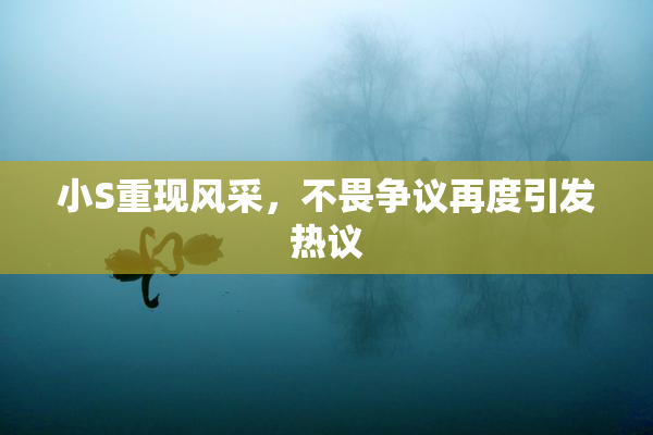 小S重现风采，不畏争议再度引发热议