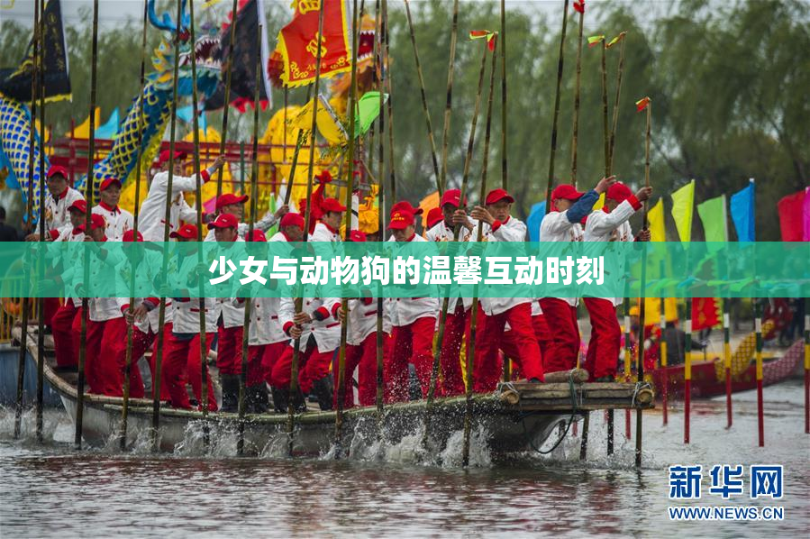 少女与动物狗的温馨互动时刻