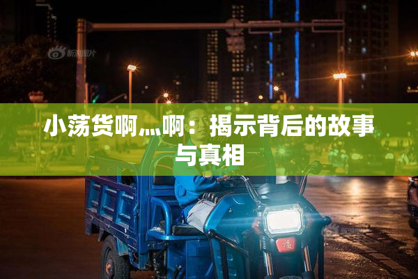 小荡货啊灬啊：揭示背后的故事与真相