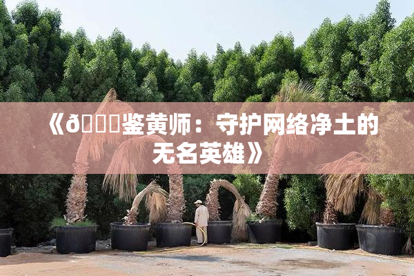 《🔞鉴黄师：守护网络净土的无名英雄》
