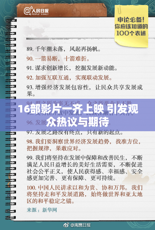 16部影片一齐上映 引发观众热议与期待