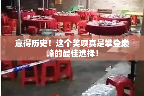 赢得历史！这个奖项真是攀登巅峰的最佳选择！
