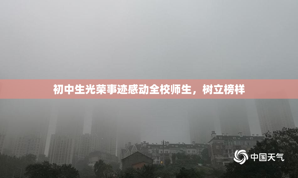 初中生光荣事迹感动全校师生，树立榜样