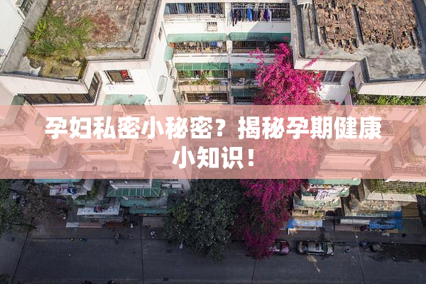 孕妇私密小秘密？揭秘孕期健康小知识！
