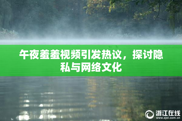 午夜羞羞视频引发热议，探讨隐私与网络文化
